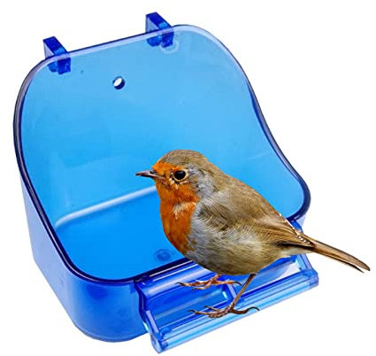 Bain d'oiseaux, pour cage, 1 pièce, multifonction, pour perroquet, baignoire, douche, cage à oiseaux, accessoires pour petits oiseaux, perruches, perroquets, calopsittes, hamsters