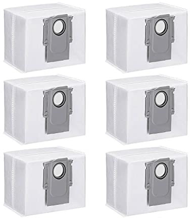 6 Stück Staubbeutel für Roborock S7 MaxV Ultra / Q7+ / Q7 Max+ /T8 / Q5+ Staubsauger Absaugstation, 3L großer Kapazität Staubsaugerbeutel, Ersatzbeutel Zubehörset Staubsaugerbeutel Ersatzteile