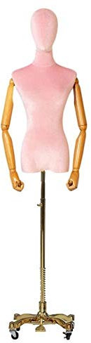 TAISK Professionelle Schneiderpuppe, Schneiderpuppe, höhenverstellbare Laufrolle, Kleiderständer, Regal, Ausstellungsständer, Modell (Pink Small)
