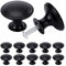 TsunNee 24PCS Vintage Cabinet Knobs, Chic Drawer Knobs, Antique Style Kitchen Cupboard Handles, 30mm Round Furniture Door Knobs, Black