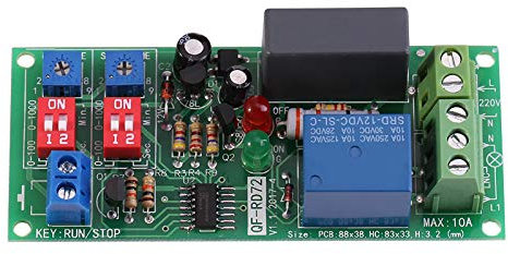 P3 Temporizador Cíclico Programable 220V relé de Ciclo Infinito con Módulo de Interruptor de Encendido/apagado Segundos 1 Unidad AC100V-250V Ajustable Temporizador de Ciclo