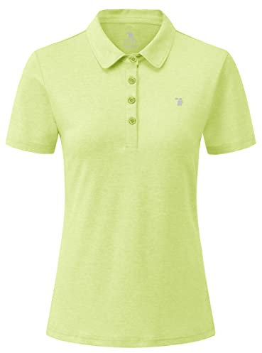 YSENTO Womens Polos Short Sleeve Polo Shirts Ladies Polo Golf Shirts Quick Dry Golf Tennis Tops(Light Green,XL)