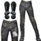 SHUOJIA Damen Motorradjeans mit Camouflage-Denim-Hose mit atmungsaktivem Mesh und abnehmbaren Hüft- und Knieprotektoren Sommer (Green,L)