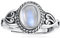BONLAVIE Mondstein Ring Verstellbar, Ovaler Mondstein Ring 925 Sterling Silber, Vintage Ringe Silber 925 Damen, Verstellbare Ringe für Frauen, Offener Silberring Damen