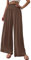 Cicy Bell Damen Hosen Gerade Locker Elastische Weite Beinhose Taille Palazzo Hose Mit Taschen Kaffee S