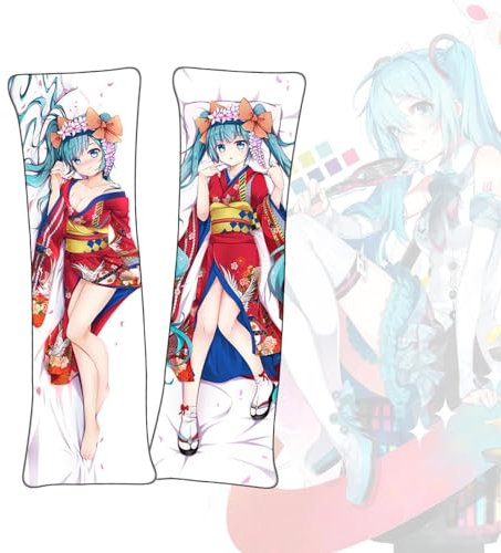 FDSAD Anime Kissenbezüge Hatsune Miku Anime Körper Kissen Dakimakura doppelseitiger Körperkissenbezug