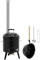 Royal Catering RCGGK-01 Gulaschkanone 14 l emailliert Grillrost Kelle Thermometer Gulaschkessel Eintopfofen Suppenkessel Gulaschofen