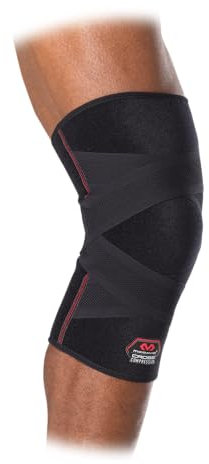 McDavid - Cross Compression Knee Sleeve - Tecnologia X-FIT™ - Imita il taping sportivo - Riscalda e stabilizza muscoli e articolazioni - Taglia L