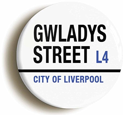 Gwladys Street L4 City of Liverpool Road Sign Fridge Magnet (Circular 2inch / 50mm Diameter)