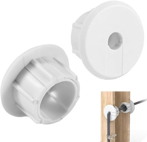 Cable Wall Grommet Kit for Starlink Dishy Ethernet, 2Pack Cable Grommet Wall, Grommet for Cable Adapter Feed-Through, Cable Bushing for 1 Inch Wall Hole (White)