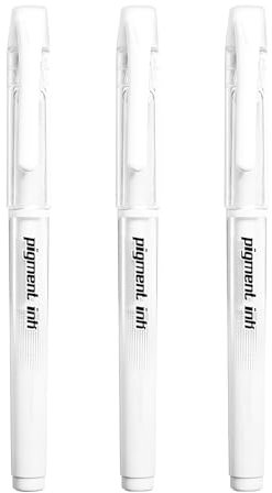 3 Pack White Gel Pens for Black Paper 1mm White Fine Liner Art Pen Ballpoint Pen Highlighter Archival Gel Ink Rollerball for School Artists Drawing Sketching Writing Illustration Coloring Books