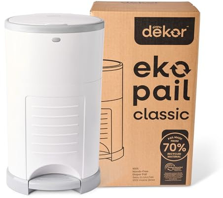 DEKOR Pañal EKO Classic - Cubo de pañales | Blanco