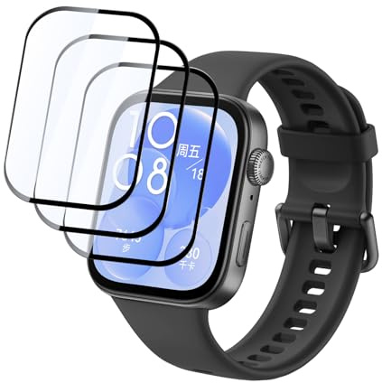 AYWLPP Protector de Pantalla para Huawei Watch Fit 3, TPU Film HD Flexible Protector, TPU-HD Flexible Película, HD Transparente, Sin Burbujas, Fácil instalación, Anti-Arañazo, 3 Unidades