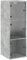 Wandschrank mit Glastüren Betongrau 35x37x100 cm, 836486