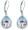 Pilz Ohrringe S925 Sterling Silber Pilz Dangle Ohrstecker Mondstein Pilz Schmuck für Frauen weibliche Liebhaber