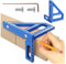 3D Multi Angle Measuring Ruler, 45° & 90° Degree Triangle Layout Scriber, Aluminum Alloy Miter Triangle Ruler Woodworking Measuring Tools, Woodworking Square Protractor for Engineer Carpenter (Blue)
