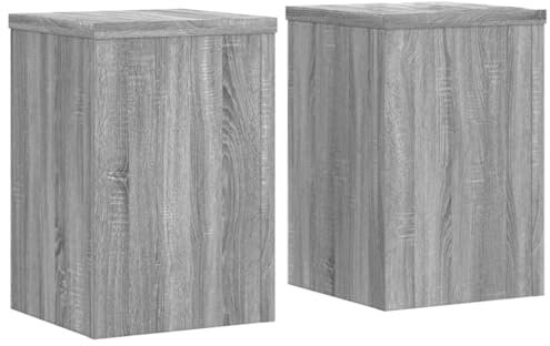 vidaXL ``` Product Title 200 Plant Stands Pot Flower Stand Set of 2 - Grey Sonoma 25x25x35 cm - Engineered Wood, Stable, Easy to Clean, Indoor/Outdoor Use ```