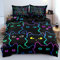 MVRFN Kätzchen Kinder Bettwäsche 135×200cm＋Kissenbezug mit Reißverschluss 80×80 cm Cartoon Katze Bettwäsche Set Süßes Schwarze Katze Atmungsaktiv Luxuriöser Weicher Mikrofaser-Bettbezug