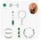JeweBella 3 Paar Ohrringe Silber 925 Set für Damen Hypoallergen 14K Vergoldet Kleine Ohrstecker Silber 925 Creolen Stapelbar Zirkonia FlatBack Ohrstecker Knorpel Ohrringe Set für Mehrere Piercings