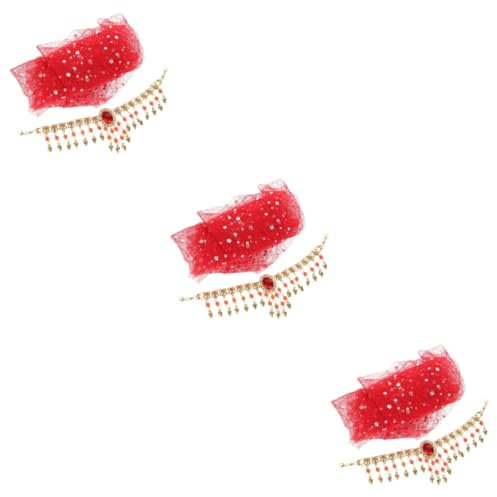 GALPADA 3 Sets Kopfbedeckungen Abschlussball Zubehör Tiara Schleier Party Requisiten Tanz Performance Versorgung Party Zubehör Party Kostüm Zubehör Party Tanz Zubehör