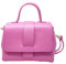 Chicca Borse Borsa a Mano Elegante con Tracolla da Donna in Pelle (Rosa B.)