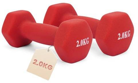 HCT STYLE Kurzhanteln 2x2 kg – Gusseisen Hantelset mit Vinylbeschichtung für Krafttraining und Fitnessübungen zu Hause