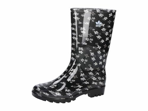 Lico Aquata, Stivali in Gomma Donna, Nero/Bianco, 38 EU