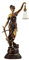 Inmaculada Romero IR Figur der Justitia 30 cm. bronzefarbenes Harzbild. Länge (mm): 300.