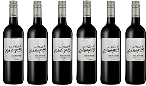 6x 0,75l - 2024er - Fleur de d'Artagnan - Rouge | Côtes de Gascogne I.G.P. - Frankreich - Rotwein trocken