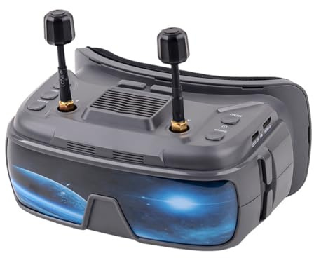 Juqoyue 5.8G FPV-Brille mit HD-DVR, 3,5 1024 * 600 IPS-Bildschirm, Dual-Empfang, FPV-Drohnenbrille für FPV-Drohnen