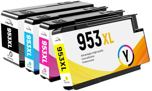 colorfly 953 XL Druckerpatronen New CHIP Kompatibel mit HP 953 953XL Multipack Kompatibel mit HP Officejet Pro 7720 Druckerpatronen, Officejet Pro 7240 8210 8720 8710 7730 8218 8715