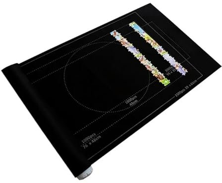 XIUsheUA Schutz bietet Platz for bis zu 1500–3000 Puzzleteile. Aufgerollter Puzzle-Teppich. Puzzle-Aufbewahrung. Filzmatte. Puzzle-Teppich. für Puzzlespiele, Spiele(2000-black)