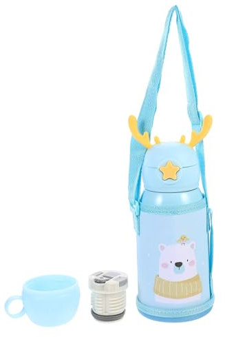 Holibanna Geweih-vakuumbecher Mit Strohhalm Aus Edelstahl Robust Und Langlebig Für Kinder