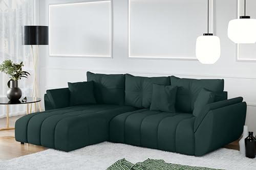 AXLIVING Ecksofa mit Schlaffunktion Verciani L Sofa Grün 280 cm
