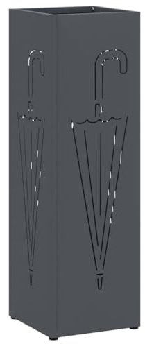 vidaXL Regenschirmständer Anthrazit Metall Standard Rechteckig Modern