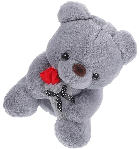Kisangel Kuscheltier Bär mit Lustiger Plüsch Bär für Valentinstag Dekorativer Stoffbär Süßes für Freundschaften für Wohn und Schlafzimmerdeko