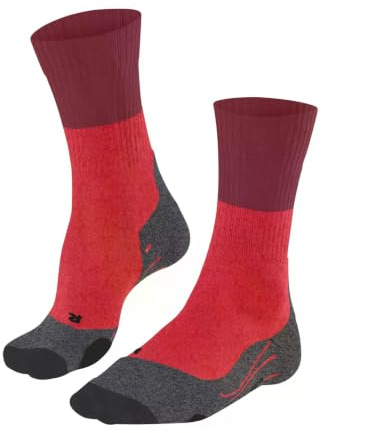 FALKE Herren Wandersocken TK2 Explore M So Wolle Funktionsmaterial antiblasen dick 1 Paar, Rot Big Red 8178, 44-45