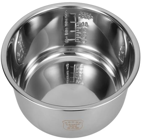 Reiskocher Ersatz Innentopf 5l Edelstahl Silber mit Skala | Reiskocher mit Edelstahl Innentopf, Multi Purpose Use, Verarbeitung