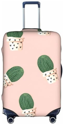 RRhgipp Housse de protection lavable pour valise, motif cactus, blanc, S