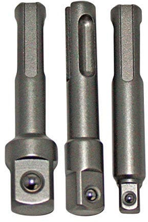 HKB ® 1 Set Stecknuss-Adapter 3er-Set für SDS 1/4“ 3/8“ und 1/2“, Stahl, Länge 65mm Hersteller HKB, Artikel-Nr. 50045
