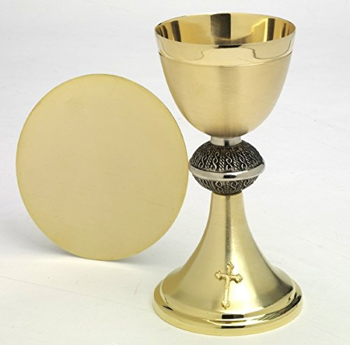 Altarkelche Kelch mit Patene vergoldet (Höhe 20 cm)