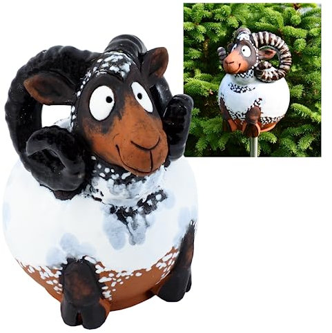 Midene Gartenstecker Keramik Handgefertigt - Gartendeko für Draußen Wetterfest - Garten Deko Keramik - Gartenfiguren & Gartenstatuen - Tiere