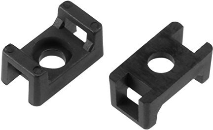 sourcing map 20stk. Kabelbindersockel Satteltyp Drahthalter Nylon3,8mmLochbreite Schwarz HC-1S DE de