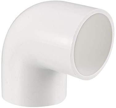 sourcing map 5 Stück PVC Rohrverschraubung Rohrverbinder Rohr Verschraubung Ellenbogen Form 40mm Slip 90 Grad