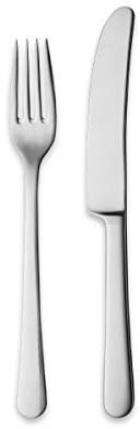 Georg Jensen Copenhagen Besteck Starter Set Giftbox, 8 Stück - 4 Messer & 4 Gabeln, Edelstahl Matt