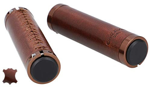 Gusti Lenkergriff Leder - Gary F. Fahrradgriff Ledergriff Griff Fahrrad Braun Rose Gold