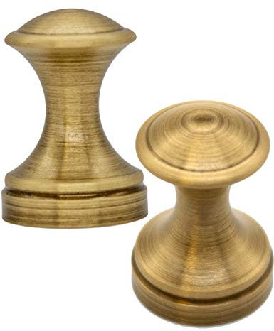 Fuxxer 2 ganchos para toallas de latón macizo, diseño clásico, 39 x 27 mm, bronce