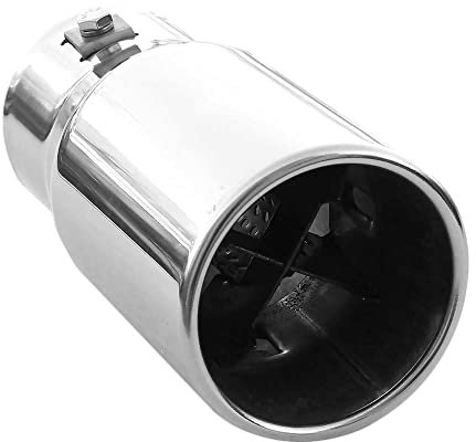 Auspuffblende Endrohr Endstuck Auspuff Blende Schalldampf Sportauspuff Universell Schalldampf Sport Tuning Optik Edelstahl Rund von 40mm bis 55mm