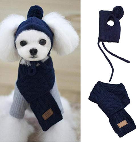 Amiispe Winter warme gestrickte Mütze Schal für Hunde Hunde Hüte Haustiere Produkte Lustige Cosplay Hund Cap Für Chihuahua Welpen zube