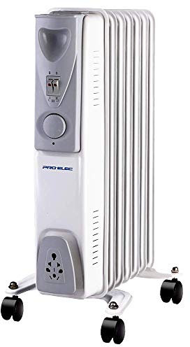 PRO ELEC PELL0205-UK 1.5kW 7 Fin Oil Filled Radiator, White